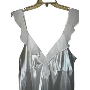Vintage Slip Dress Long Nightgown X-Large Satin Chiffon Goddess Old Hollywood